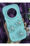 Xiaomi Redmi 14C Compatible Water Green Pearl & Tulle Floral Stylish Phone Case - 4