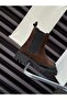 Women's Brown Thick Soled Suede Leather Chelsea Boots Ahsen - 5