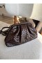 Trending: Knitted Detailed Quilted Messenger / Clutch Bag |   Elegance with Shoulder Straps - 3