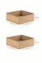 2-Piece Jute Drawer Cabinet Organizer Storage Box Children's and Baby's Room Organizer Set - 8