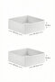 2-Piece White Drawer Cabinet Organizer Storage Box Children's and Baby's Room Organizer Set - 8