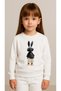 Children's Team Sweatshirt Shape Rabbit B Printed Girls Boys Crew Neck3 4-5-6-7-8-9-10-11-12Years - 2