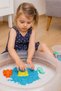 Crafy Blue Play Sand Set 450 g Molded Indoor Non-Spill Kinetic Sand Children's Activity Toy