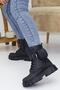 Women's Lace-Up Zippered Wallet Thick Sole Boots Winter Waterproof