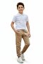 Beige Color 3 Thread Cuffed Girls' and Boys' Sweatpants Bgl-St05045
