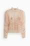 Embroidered mesh top