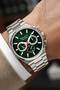 Function Men's Wristwatch Steel Case & Steel Band Silver-Green Zmfer216 - 2