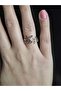Adjustable Leaf Motif Women's Ring – Gold Color and Silver Color Metal Options - 2