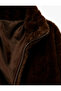 Suni Faux Fur Coat Long Sleeve Mock Neck Zippers - 4