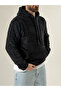 Men's Hooded Black Plush Sweat Coc2593 - 3