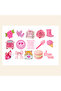 6'LI PEMBE TEMALI STICKER SETİ - 5