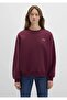 Round Neck Logo Sweatshirt Maroon Ban - 4