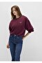 Round Neck Logo Sweatshirt Maroon Ban - 3