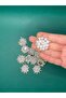 4-Piece White Pearl Gold Brooch |   Bridal Bouquet, Wedding Candy, Invitation Card, and Henna Decoration Accessory - 2