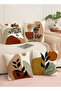 4-piece square Bohemian style sofa pillow covers, Bohemian leaf pattern cushion covers - 8