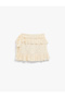Slim Fit Ruffled Lace Mini Skirt - 3