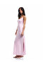 Slim Fit Lined Slit Detailed Thin Strap Lace Dress - 2