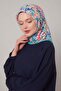 وشاح ناعم بنمط زهور مختلطة باللون الأخضر الطحلبي - 3