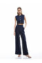 Viscose Fabric Wide Leg Pants with Pockets Palazzo Pants - 2