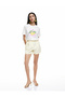 Yellow Women's Regular Fit Shorts 5Sak40412Pw - 3