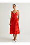 Eyelet Embroidery Midi Strappy Dress - 3