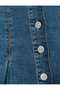 Strapless Buttoned Denim Top - 7