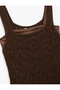 Jacquard Crew Neck Sleeveless Mini Slim Dress - 5