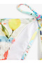 Amalfi-Themed Lemon-Patterned Drawstring Bikini Bottom - 6