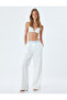Wide Leg Fabric Pants with Asymmetrical Zipper Detail and Pockets