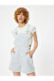 Mini Denim Salopet Jumpsuit