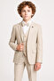 طقم بدلة للأولاد، 4 قطع، من جاكيت وربطة عنق فراشة وشارة - Ak2840 - 3