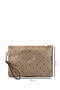 Women's Faux Leather Gold Pattern Clutch Bag - 2