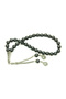 Metal Crescent and Star Tassel Hematite Natural Stone Gift Prayer Beads - 33 Pieces - Sphere Cut - 4