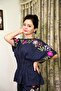 Linen floral Peplum Top - 2