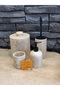 🟫   Travertine Natural Stone 4-Piece Bathroom Set – Handcrafted Premium Series - 2