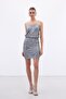Sequined Mini Skirt - Gray - 6