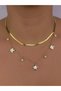 Fish Pendant Multi-Layered Stainless Steel Non-Tarnish Necklace Combination Set Italian Chain Pearl Detail Gold Plated - 7