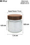 255 ml Jar with Copper Deep Lid 255 Cc Transparent Jam, Marmalade Glass Jar Deep 20 Pieces - 5