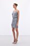 Sequined Mini Skirt - Gray - 3