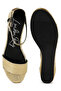Women Faux Leather Snake Wedge Espadrilles in Gold - 4