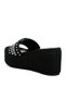 Women Diamante & Rhinestone Detail Flatform Sandals in Black - 3