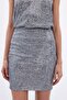 Sequined Mini Skirt - Gray - 7