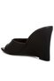 Women Recycled Faux Leather Wedge Sandals in Black - 3