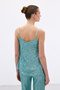 Sequin Detailed Strap Blouse - Mint - 8