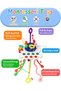 Baby Sensory Montessori Toys for 6-12-18 Months, Blue Pull String Teething Toy, Stocking Stuffers Birthday Gift Travel Toy for 1 2 Year Old Boy Girl Infant Toddlers 8 9 10 Months Old - 2
