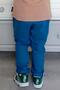 Baby Boy Sweatpants with Teddy Bear Emblem, Pack of Button Accent for 9 Months-3 Years, Cobalt Blue - 2
