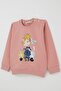 Girl's Tracksuit Set Scooter Girl Printed 1.5-5 Years Old, Dusty Rose - 6