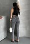 Women's High Waist Comfort Slim Jeans Gray 896-40 - 5