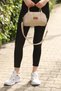 Women's Canvas Fabric Hand and Shoulder Bag - 2