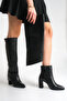 Women's Special Slip-On Design Boots - Thick Heeled Pointed Toe Zippered Women's Boots